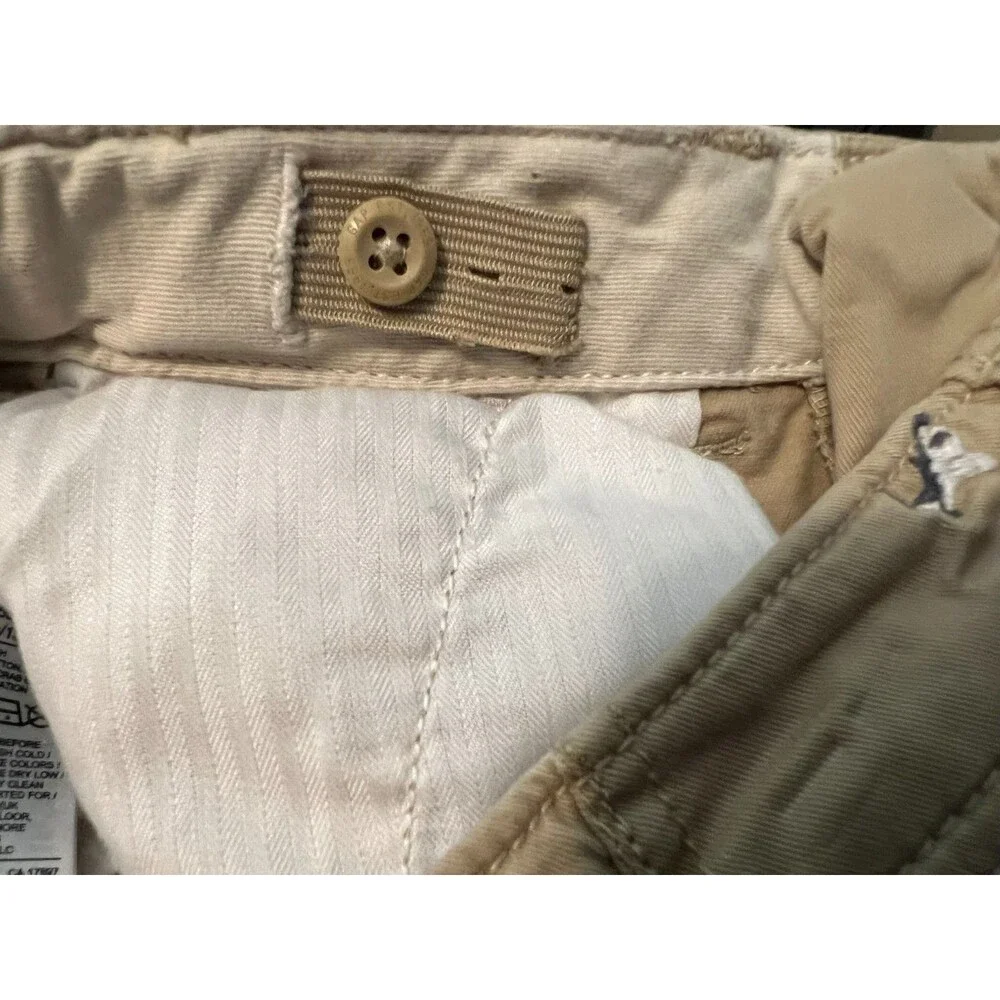 GAP Kids Boys Preppy Shark Embroidered Khaki Chino Adj Waist Pants  Size 14 slim
